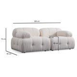 Atelier Del Sofa Dvosjed Petite 2, 190 x 95 x 75 cm, Krem | Eponuda.ba