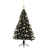  Umjetno predsvijetljeno božićno drvce Crna 120 cm PVC | shoptok.hr