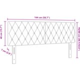  LED uzglavlje s kristalnim gumbićima Crno 72 cm Velur | shoptok.hr