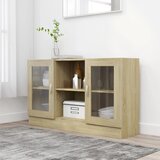 vidaXL Vitrina boja hrasta sonome 120 x 30,5 x 70 cm od iverice Cijene
