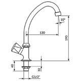 Rosan Klasik Stojeći ventil za - pokretni izliv o18 mm | Eponuda.com