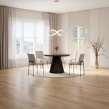 Bessagi Home Raztegljiva Miza Ennio, 120-200x120, Črna | Shoptok.si