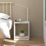 vidaXL Nočna omarica 2 kosa bela 35,5x33,5x41,5 cm trdna borovina | Shoptok.si