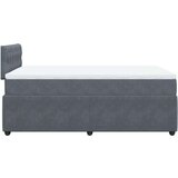 vidaXL Krevet box spring s madracem tamnosivi 120 x 190 cm baršun | shoptok.hr