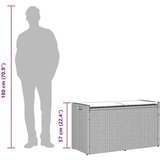 vidaXL Vanjska klupa za odlaganje s crnim jastukom 100 cm | shoptok.hr