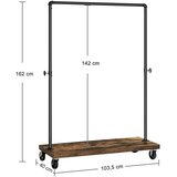  Vješalica za odjeću na kotačićima s policom, 103,5 x 40 x 162 cm | shoptok.hr