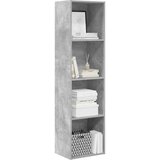  Regal za knjige boja betona 40x30x152 cm konstruirano drvo | shoptok.hr