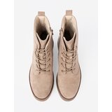 Shelvt Stylish beige workers with a round toe | Shoptok.si