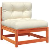 vidaXL Vrtna sofa bez naslona za ruke s jastucima i tabureom | shoptok.hr