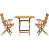 vidaXL 3-delni zložljiv bistro vrtnarski set iz trde akacije | Shoptok.si