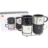 Sigma Šolja RXG-N250039, 390ml, Porcelan, 4komada, Blk-wh Cene