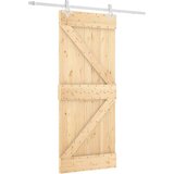 vidaXL Klizna vrata s priborom za montažu 85 x 210 cm masivna borovina | shoptok.hr