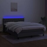  Krevet box spring s madracem LED tamnosivi 140x190 cm tkanina | shoptok.hr