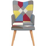  Stolica za opuštanje s osloncem za noge patchwork od tkanine | shoptok.hr