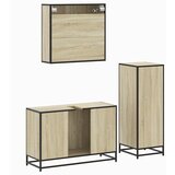  3-dijelni set kupaonskog namještaja boja hrasta sonome drveni | shoptok.hr