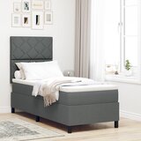 vidaXL Škatlasta vzmetnica s posteljo Temno siva 80x200 cm Tkanina Cene