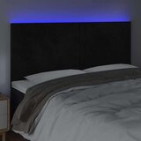  Posteljno vzglavje črno 180x5x118/128 cm žamet, (20933699) | Shoptok.si