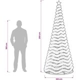  LED božićno drvce od folije s postoljem EKENAS 250 cm Slike