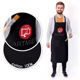  Pamučna kecelja ARTMIE - crna (radna odeća za umetnike ) Cene