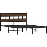  Okvir kreveta bez madraca s uzglavljem boja hrasta 140x200 cm | Eponuda.com