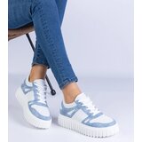Gemre Blue lace-up sneakers on a chunky sole Lusinda | Shoptok.si