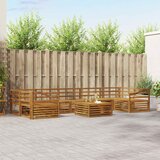  Set vanjskih sofa 8 kom. Prirodna Čvrsto drvo akacije | shoptok.hr