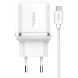 Stenski polnilec EU20 2.4A + USB v USB-C kabel, (20633305)