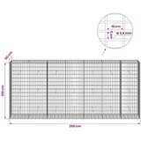  Gabion s žicom debljine 3 5 mm i mrežom 5x10 cm 350x50x150 cm - 50 cm 150 cm 350 cm | shoptok.hr