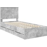  Krevetna konstrukcija s ladicama Betonski sivi 75 x 190 cm | Eponuda.ba