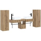  Set namještaja za kupaonicu 5 kom. Hrast artisan | shoptok.hr