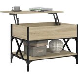  Stolić za kavu boja hrasta sonome 70x50x50 cm od drva i metala | shoptok.hr