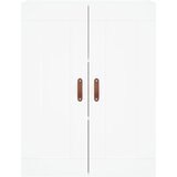 Visoka komoda bijela 69,5x34x180 cm konstruirano drvo Slike