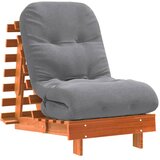  Futon na razvlačenje s madracem smeđi 60 x 206 x 11 cm borovina | Eponuda.com