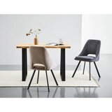 CARRYHOME STOL, kovina, tekstil rjavosiva | Shoptok.si