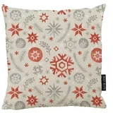 Božični okrasni vzglavnik z bombažno prevleko Snowflake Frost, 45 x 45 cm