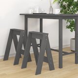 vidaXL Stolček 2 kosa sive barve 40x40x60 cm trdna borovina Cene