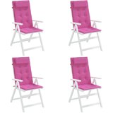  Jastuci za stolicu s visokim naslonom 4 kom ružičasti tkanina | shoptok.hr