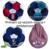 Gusenica lazy bag lopta tamno i svetlo plava - mogućnost personalizacije - bez veza, obim 230cm - do 5 godina