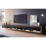 P & B nizka omarica A300, barva hrasta, črna, led | Shoptok.si