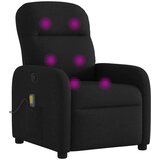 vidaXL Masažni naslonjač od tkanine crni | shoptok.hr