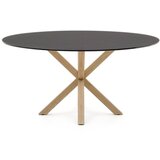 Kave Home Okrogla jedilna miza s stekleno mizno ploščo ø 150 cm Argo – | Shoptok.si