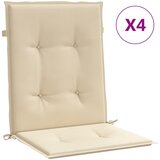  Jastuci za vrtne stolice 4 kom bež 100 x 50 x 3 cm od tkanine | shoptok.hr