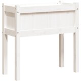Maison Chic Vrtno korito - Greda - Cvetlični Lonec z nogami belo 70x31x70 cm trdna borovina, (21789832) | Shoptok.si
