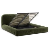 Micadoni Zeleni tapecirani bračni krevet s prostorom za odlaganje s podnicom 180x200 cm Martina – | shoptok.hr