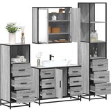 Maison Chic Kopalniško pohištvo - Kopalniški sestavi 4 kosi siva sonoma inženirski les, (21788300) | Shoptok.si