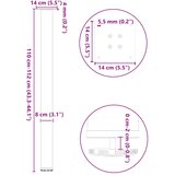  Noge za barski stol 4 kom Bijele 110-112 cm Čelične | shoptok.hr