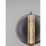 Nova Luce Siva metalna LED viseća svjetiljka sa staklenim sjenilom ø 22 cm Navi – | shoptok.hr
