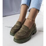 Gemre Green eco-suede Alacoque loafers | ePonuda.com
