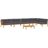  6-dijelni set vrtnih sofa od paleta s jastucima od drva bagrema | Eponuda.ba