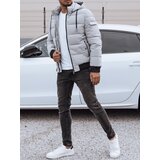 DStreet Men's winter quilted jacket with hood gray | Shoptok.si